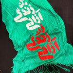 Women, Life, Freedom - Women's Shawl/Scarf with Printed Calligraphy of Iranian Protest